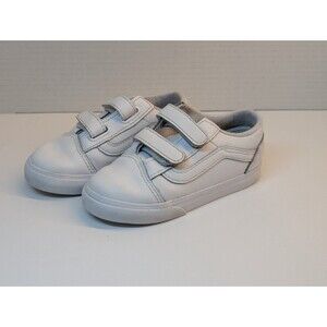 White Unisex Old Skool Classic Low Top Sneakers Toddler Size 8.5